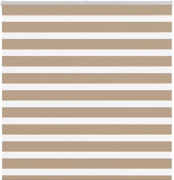 vidaXL Doppelrollo Sandbraun 145x100 cm Stoffbreite 140,9 cm Polyester 4014530