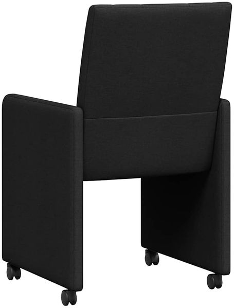 vidaXL Esszimmerstühle mit Rollen 2 pcs Schwarz 58 x 65 x 94 cm Stoff 42017831 Bild 6