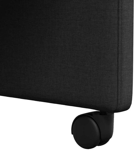 vidaXL Esszimmerstühle mit Rollen 2 pcs Schwarz 58 x 65 x 94 cm Stoff 42017831 Bild 9