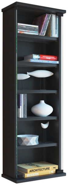 VCM CD / DVD Media Regal Lona 912021 Schwarz H. 92 x B. 31 x T. 18 cm