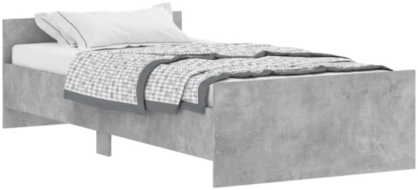 vidaXL Bettgestell Betongrau 100x200 cm Holzwerkstoff 835935