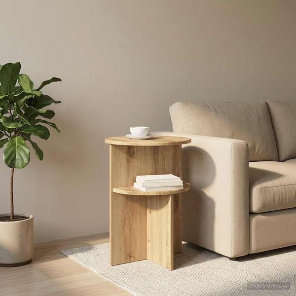 vidaXL Beistelltisch Artisan-Eiche Ø 39,5 x 55 cm Holzwerkstoff 8001027