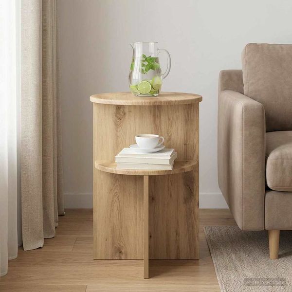 vidaXL Beistelltisch Artisan-Eiche Ø 39,5 x 55 cm Holzwerkstoff 8001027