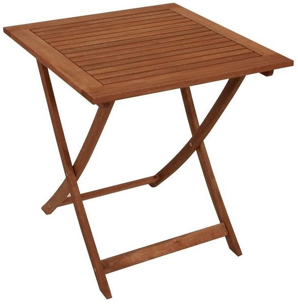DEGAMO Bistrotisch CORDOBA (1-St), quadratisch 70x70cm, Eukalyptus geölt, klappbar