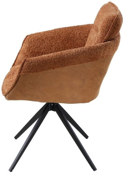 Jiexi Esszimmersessel 2 Dickes Teddy-Fleece Sessel, Brauner Plüschbezug
