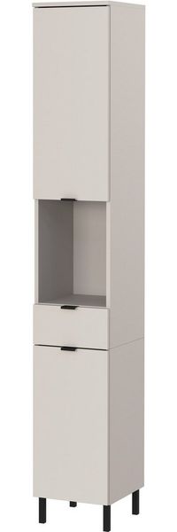 Germania Hochschrank GW-Arcena 1393-572, in Kaschmir, gedämpfte Türen und Schublade, 30 x 190 x 34 cm (BxHxT)