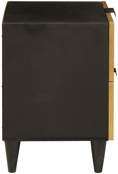 vidaXL Nachttisch 2 pcs Schwarz und Gold 40 x 33.5 x 46 cm 4017827 Bild 4