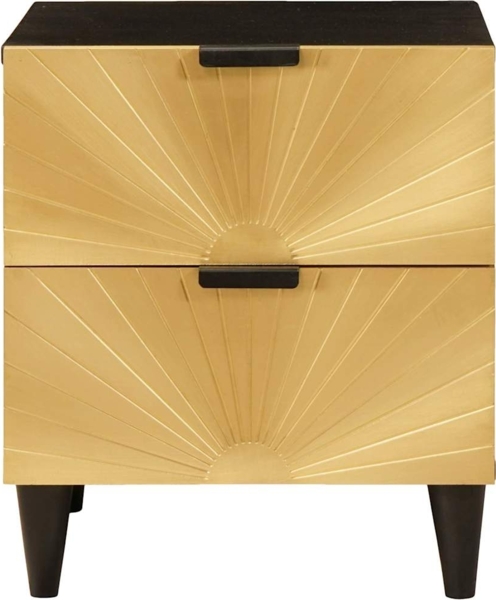 vidaXL Nachttisch 2 pcs Schwarz und Gold 40 x 33.5 x 46 cm 4017827 Bild 3