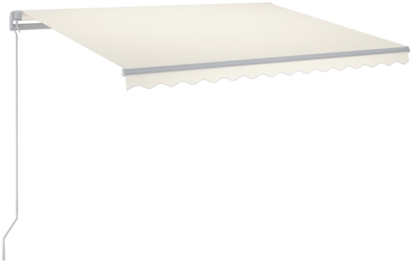 vidaXL Markise Manuell Einziehbar mit LED 300x250 cm Creme 3068862