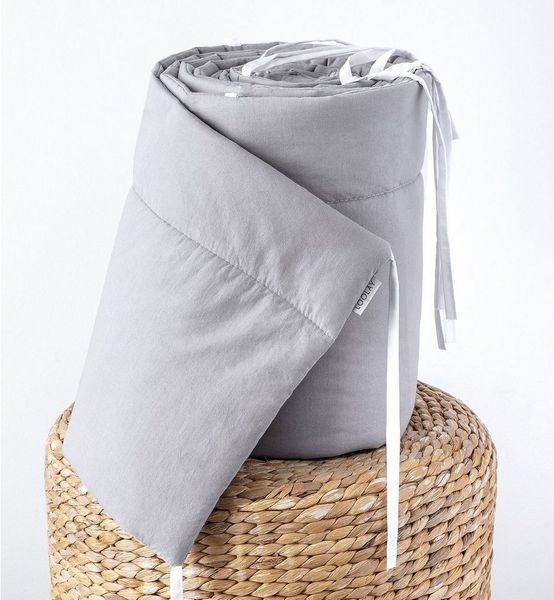 Loolay Bettnestchen BEIGE, GRAU, WEIß, ROSA Babybett BETTUMRANDUNG 420, 360, 210, 180x30cm, (Babynest Babyausstattung Kopfschutz Bettwäsche für Baby, 100% Baumwolle Babybett Bettschutzgitter Umrandung), LOOLAY® - 100% Europäische Stoffe und Kleinserien...