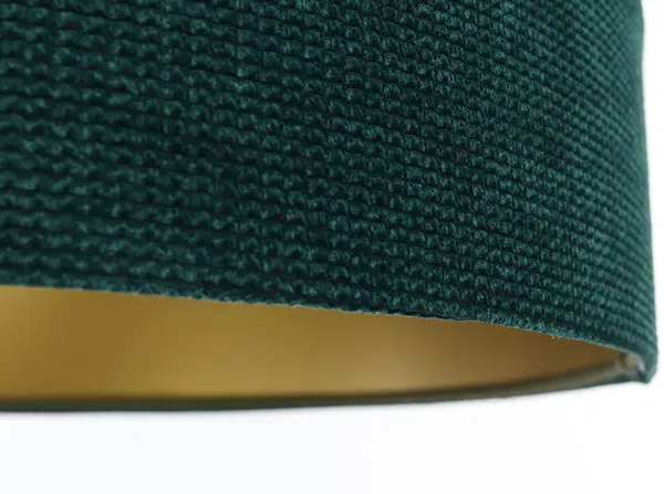 BPS Koncept 0Ex0-004-50 Hängeleuchte TWIST Velourss strukturiert und Satin auf PVC-Basis grün, gold 1xE27 60W H:107 Ø50cm dimmbar Bild 6
