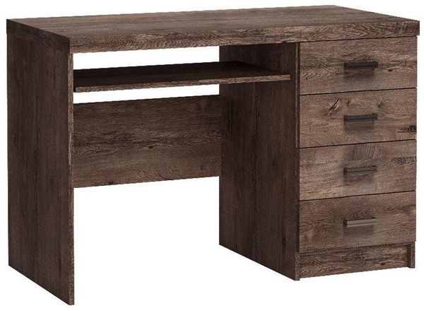 Beautysofa Schreibtisch Polis I-16, mit ausziehbarer Tastaturablage und 4 Schubladen, Breite 120
