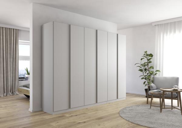 Drehtürenschrank >Monostar< in seidengrau aus Holzwerkstoff - 271x210x54 (BxHxT)