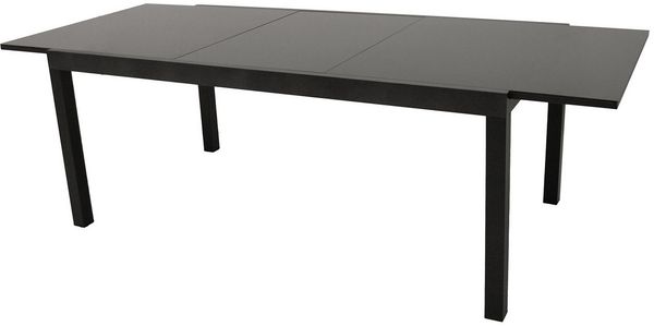 TPFGarden Gartentisch ASHFORD (Ausziehtisch aus pulverbeschichtetem Aluminium - Farbe: anthrazit, Tischplatte aus Sicherheitsglas - ausziehbar von 200 auf 300 cm), Esstisch - Terrassentisch - Maße (BxHxT): 110 x 75 x 200/300 cm
