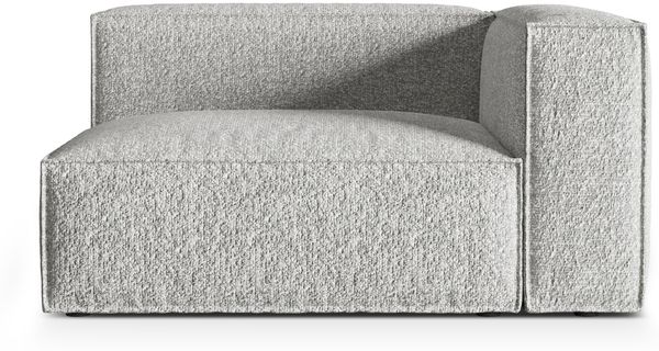 Micadoni Eckmodul Nuria 2-Sitzer Rechts Boucle Silber