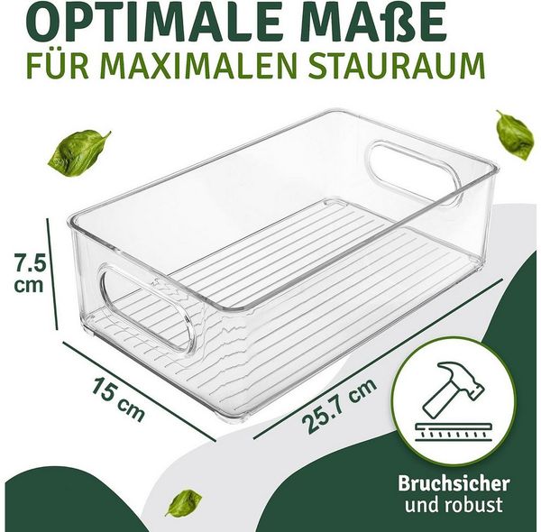 YMQHBS Aufbewahrungsbox Küchenorganizer-Set Kühlschrank Organizer 6er Set Stapelbare (6 St)