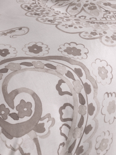 Heckett & Lane Mako-Satin Bettwäsche 155x220 Ruby natural Paisley rosa pink Bild 8