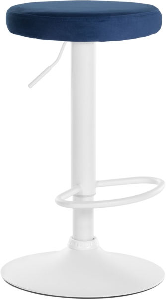 CLP Barhocker Ponte Samt-Bezug,blau weiß