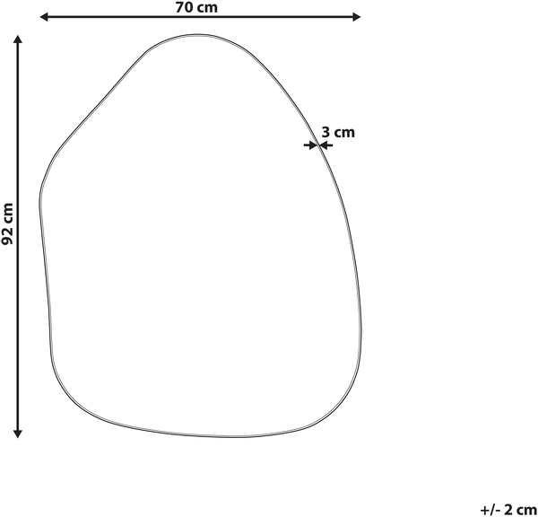 Wandspiegel PUTEAUX 70 cm 92 cm Metall Schwarz Bild 2
