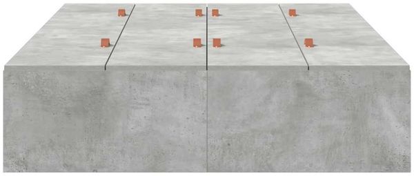 vidaXL Aufbewahrungsbettgestell Beton Grau 120 x 190 cm Holzwerkstoff 3335424 Bild 6