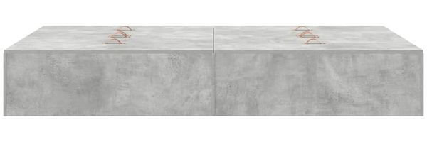 vidaXL Aufbewahrungsbettgestell Beton Grau 120 x 190 cm Holzwerkstoff 3335424 Bild 7