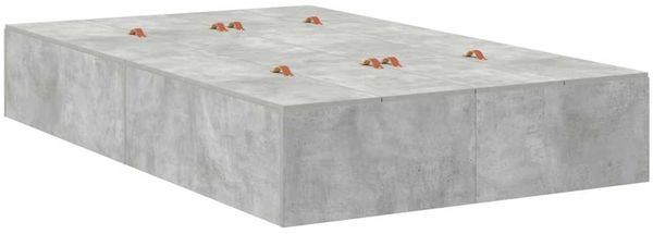 vidaXL Aufbewahrungsbettgestell Beton Grau 120 x 190 cm Holzwerkstoff 3335424 Bild 8