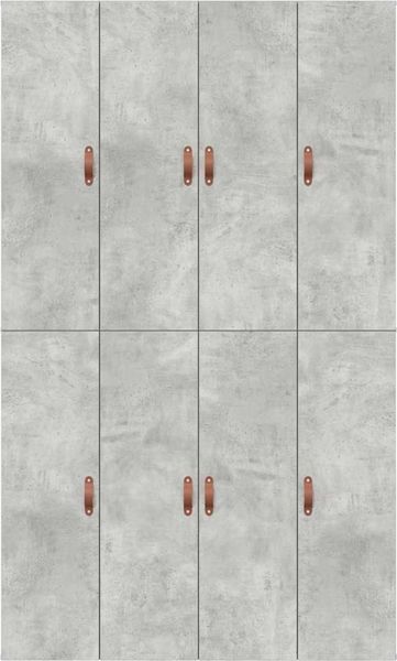 vidaXL Aufbewahrungsbettgestell Beton Grau 120 x 190 cm Holzwerkstoff 3335424 Bild 9