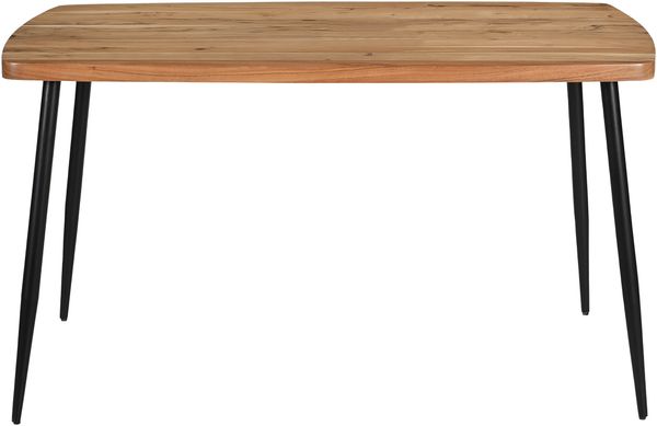 Esstisch Gerade Kante 160 x 85 cm Akazie massiv naturfarben Metallgestell Schwarz IRENE 137801312 Bild 4