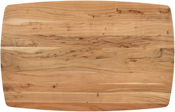 Esstisch Gerade Kante 160 x 85 cm Akazie massiv naturfarben Metallgestell Schwarz IRENE 137801312 Bild 5