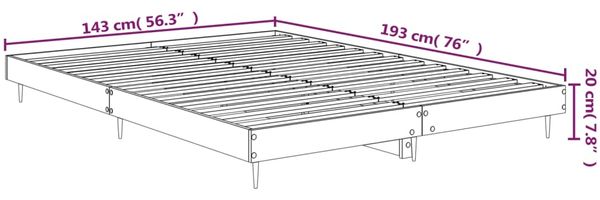 vidaXL Bettgestell Weiß 140x190 cm Holzwerkstoff 832277 Bild 9