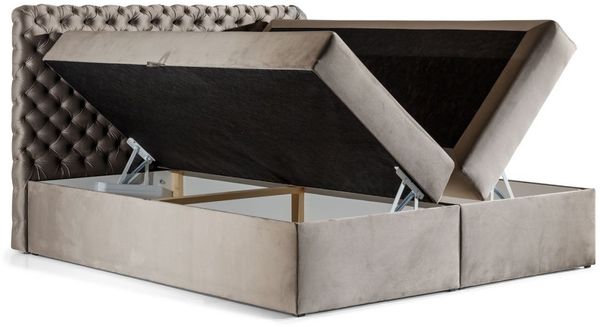 Boxspringbett Schlafzimmerbett WILLIAM 220x200cm in Stoff Bild 2