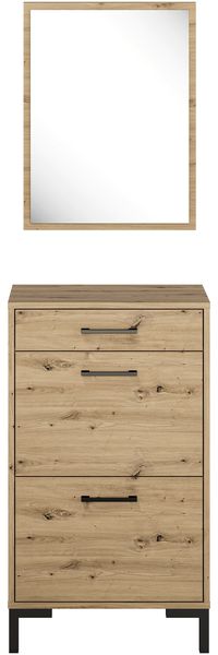 Garderobe ""Nevio"" Flurgarderobe 2-teilig Artisan Eiche