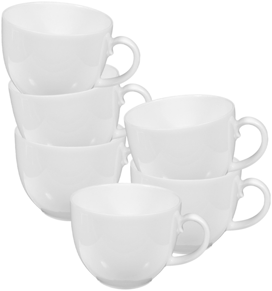 Seltmann Weiden Rondo/Liane Weiß Kaffeetasse 0,21 l 6er Set