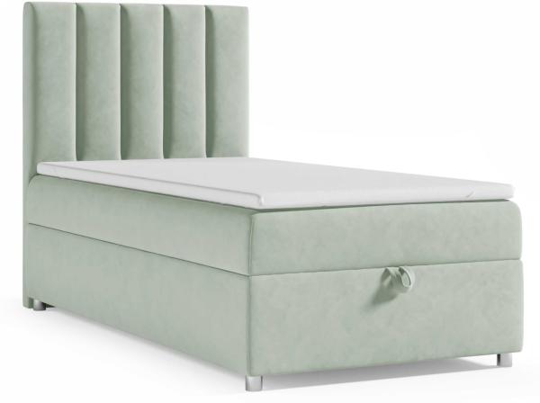 Best for Home Boxspringbett mit Bettkasten Trinity K-10 SINGLE Bonellfederkern inkl. Topper