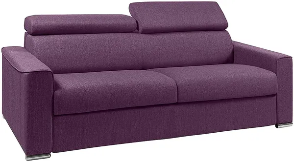 Vente-unique - VIZIR Sofa Stoff Violett - B 223 cm94 cm x H 110 cm95 cm x L 216 cm