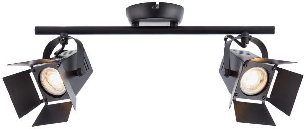 Brilliant Leuchten No. G08913-76 LED Spotrohr Movie GU10 2-flammig schwarz matt
