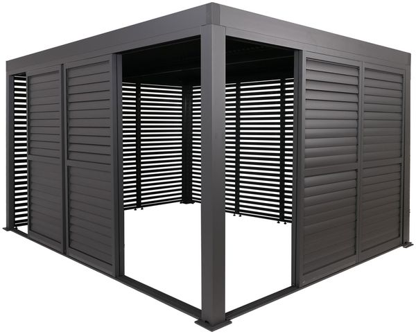 Mendler 'HWC-L46' Alu Pergola, Aluminium Anthrazit, 220 x 400 x 300 cm Bild 6