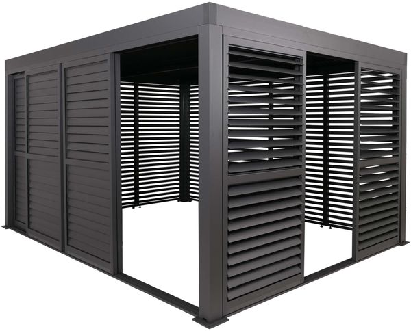 Mendler 'HWC-L46' Alu Pergola, Aluminium Anthrazit, 220 x 400 x 300 cm Bild 9
