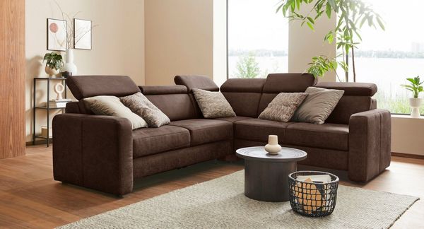 sit&more Ecksofa Bologna L-Form, Kopfteilverstellung, wahlweise mit Bettfunktion und Schubkasten
