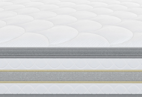 Vente-unique - Set aus Bettgestell mit Bettkasten + Taschenfederkernmatratze & Topper - 160 x 200 cm - Stärke 29 cm - Holzfarben hell - CANTERBURY von YSMÉE Bild 4