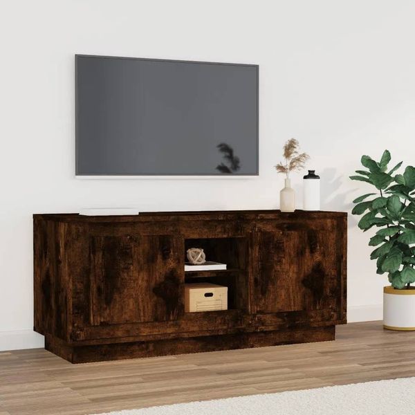 vidaXL TV-Schrank Räuchereiche 102x35x45 cm Holzwerkstoff 819865