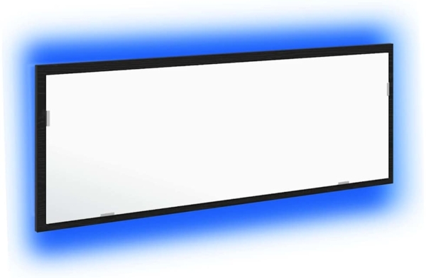 vidaXL LED-Badezimmerspiegel Schwarz Eichen-Optik 100 x 8,5 x 37 cm 862548