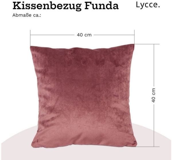 Lycce Dekokissen Kissenbezüge FUNDA Retro Samt Kissenbezug Kissenhülle rosé Bild 2