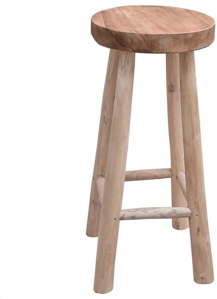 vidaXL Barhocker Teak Massivholz 244545