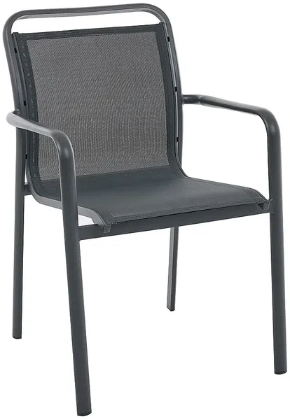 Vente-unique - VELYRA Garden dining set Metall Grau - B 60 cm100 cm x H 85 cm75 cm x L 57 cm205 cm286,5 cm Bild 7