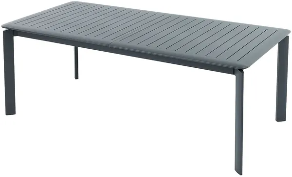 Vente-unique - VELYRA Garden dining set Metall Grau - B 60 cm100 cm x H 85 cm75 cm x L 57 cm205 cm286,5 cm Bild 2