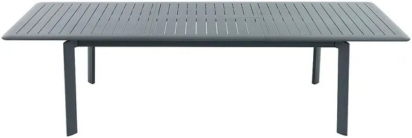 Vente-unique - VELYRA Garden dining set Metall Grau - B 60 cm100 cm x H 85 cm75 cm x L 57 cm205 cm286,5 cm Bild 3