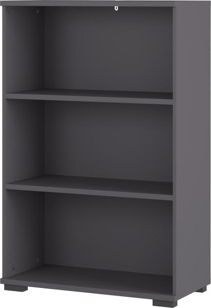 Bücherregal >M-416< (BxHxT: 80x123x40 cm) in anthrazit - 80x123x40cm (BxHxT)