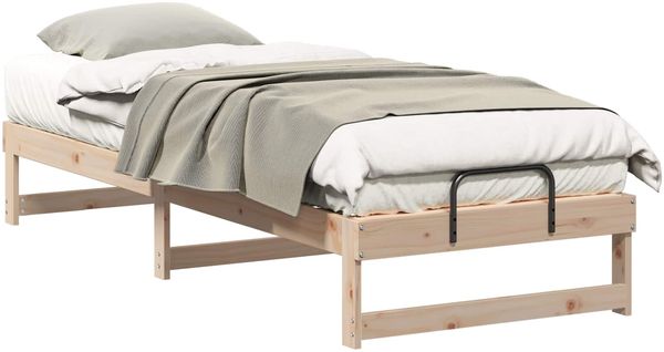 vidaXL Bettrahmen Braun 80 x 200 cm Massives Kiefernholz 873148 Bild 2