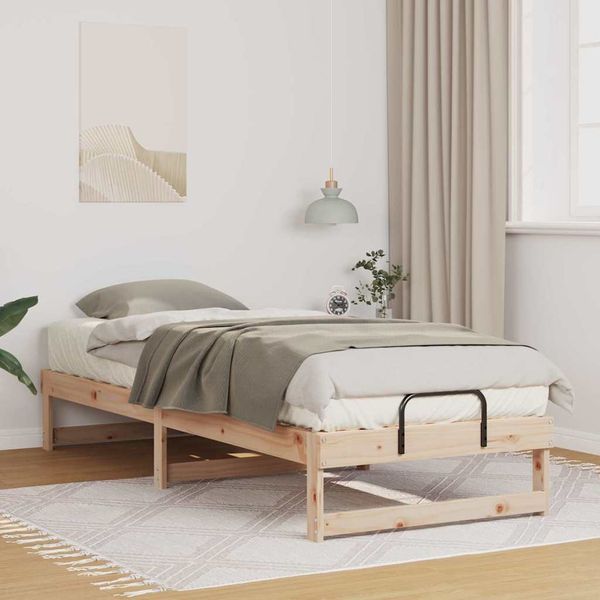vidaXL Bettrahmen Braun 80 x 200 cm Massives Kiefernholz 873148